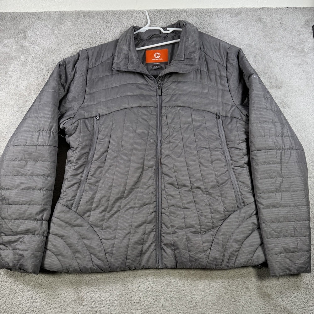 Merrell Jacket Womens XL Grey Puffer Select Dry Thinsulate Lined Full Zip